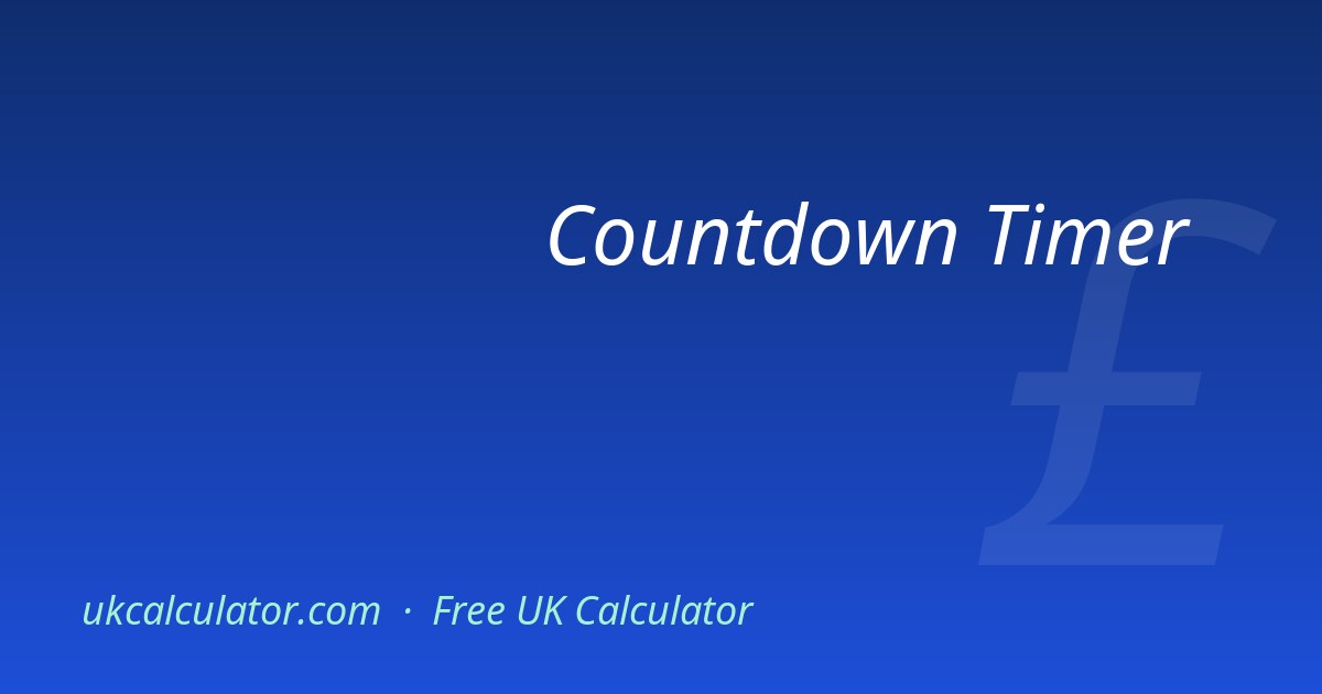 Countdown Timer | Days Until Any Date
